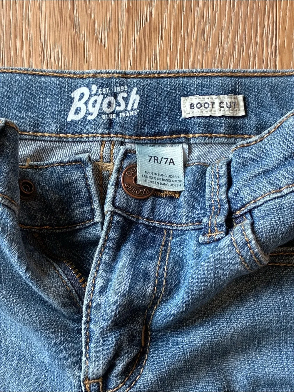 OshKosh B'gosh Medium Wash Boot Cut Kids Size 7 Jeans Flare Denim